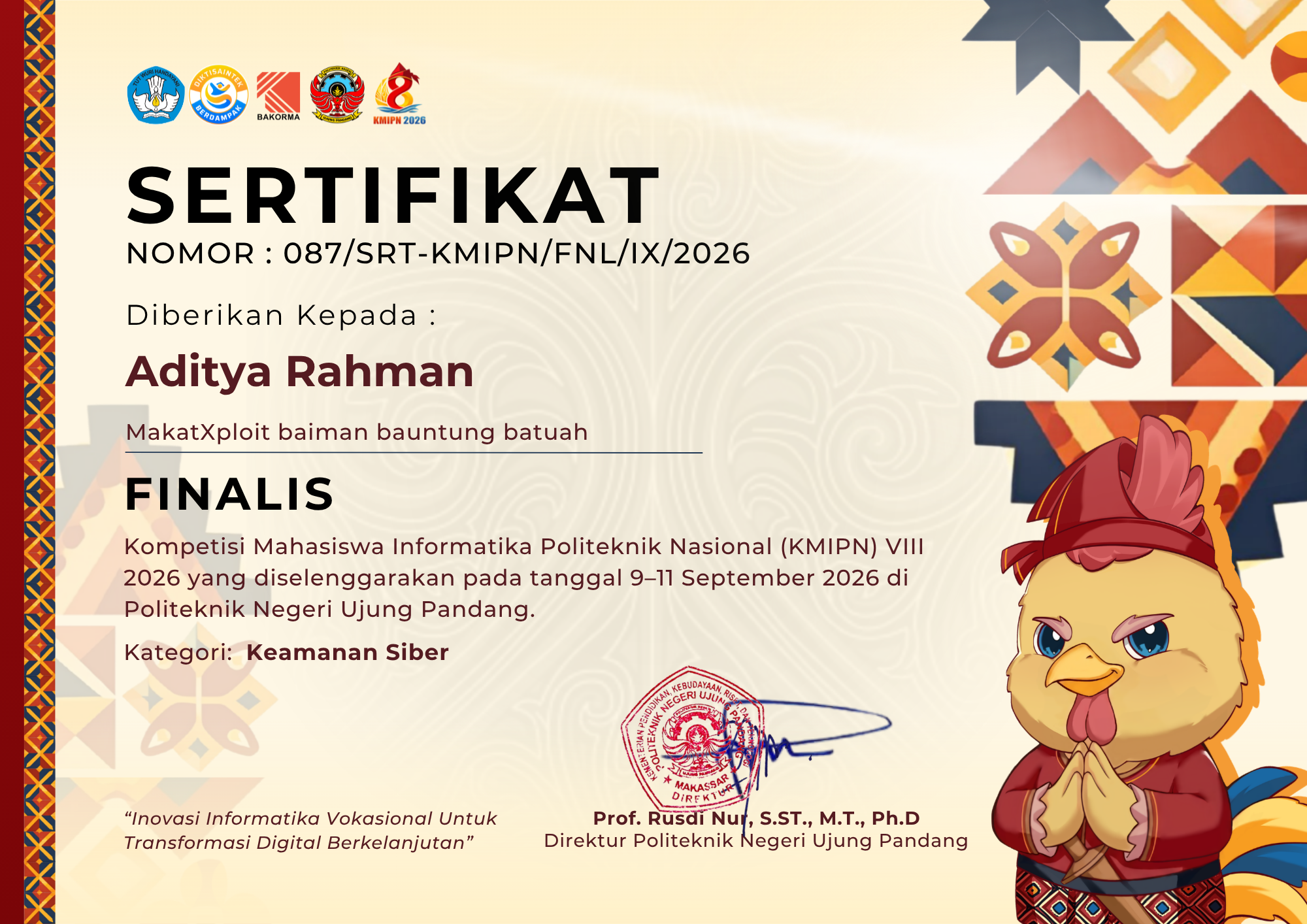 Finalis Nasional Keamanan Siber